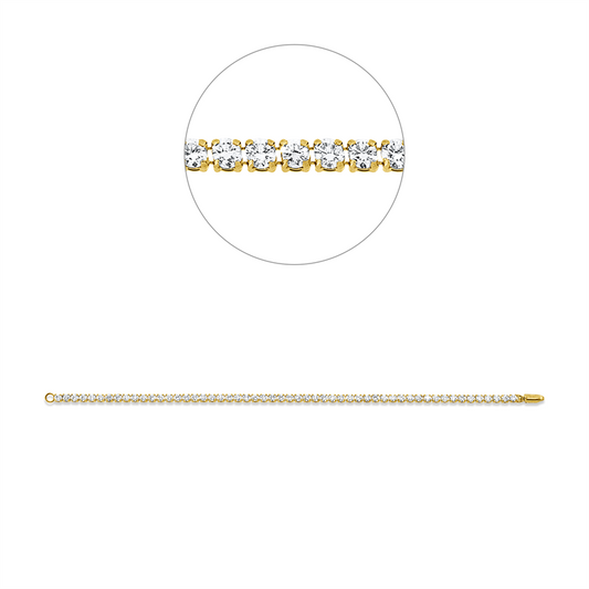 Armband 18 kt GG, 54 Brill. 3,71 ct, F-si