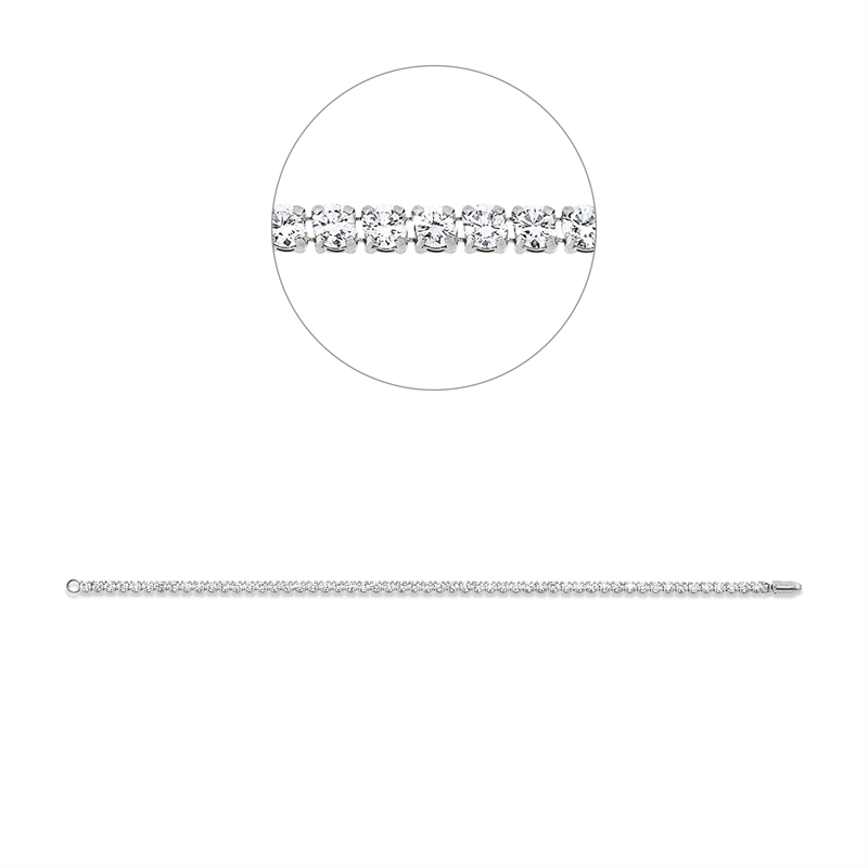 Armband 18 kt WG, 55 Brill. 3,77 ct, F-si