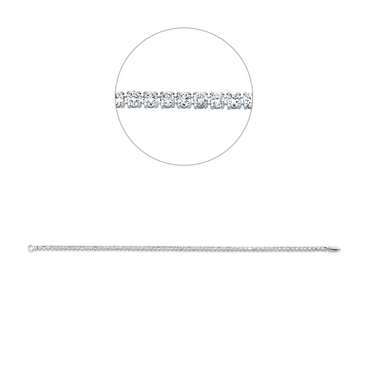 Armband 18 kt WG, 68 Brill. 2,68 ct, F-si
