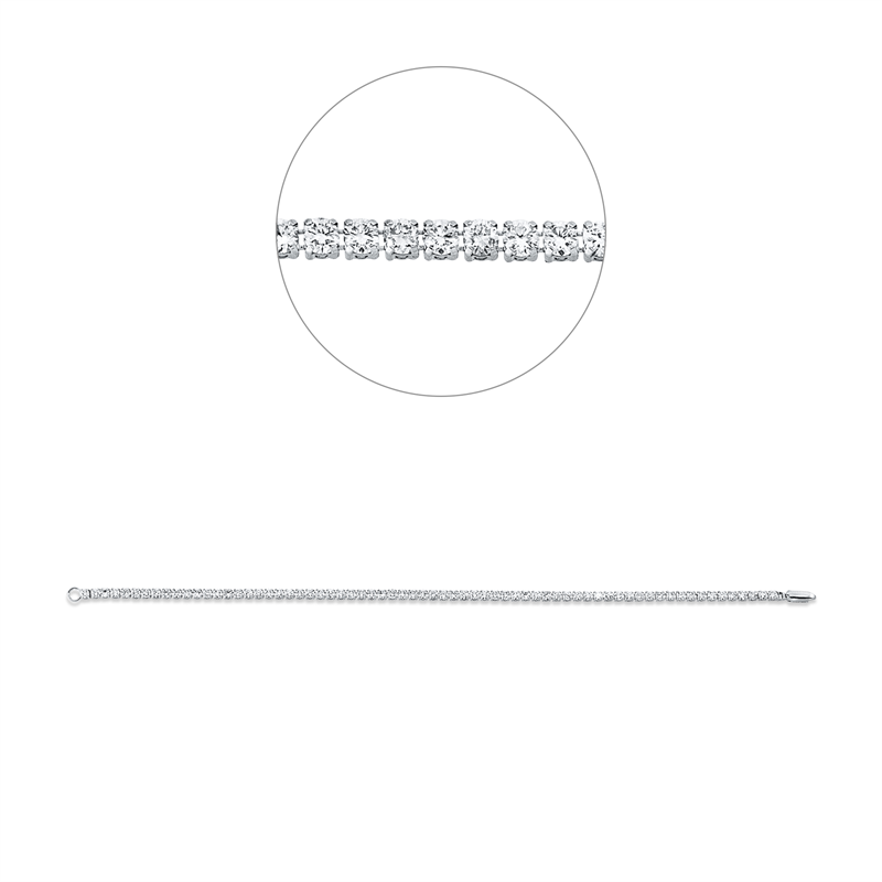 Armband 18 kt WG, 68 Brill. 2,69 ct, F-si
