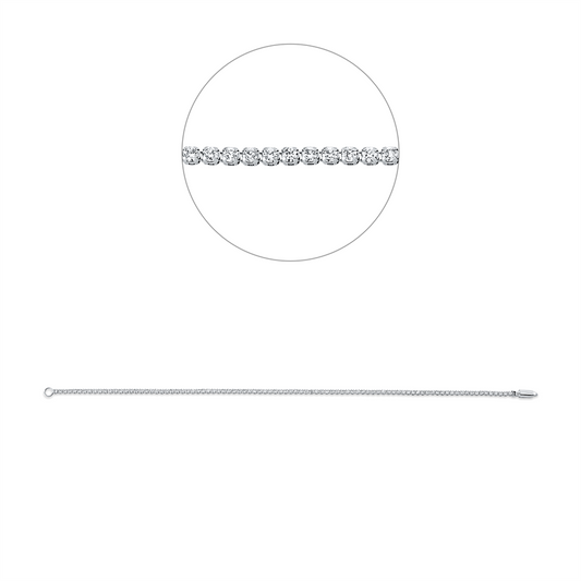 Armband 18 kt WG, 91 Brill. 1,14 ct, F-si