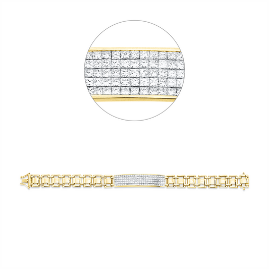 Armband 18 kt GG, 120 Princ. 3,51 ct, F-vsi