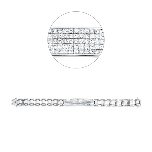 Armband 18 kt WG, 120 Princ. 3,38 ct, F-vsi