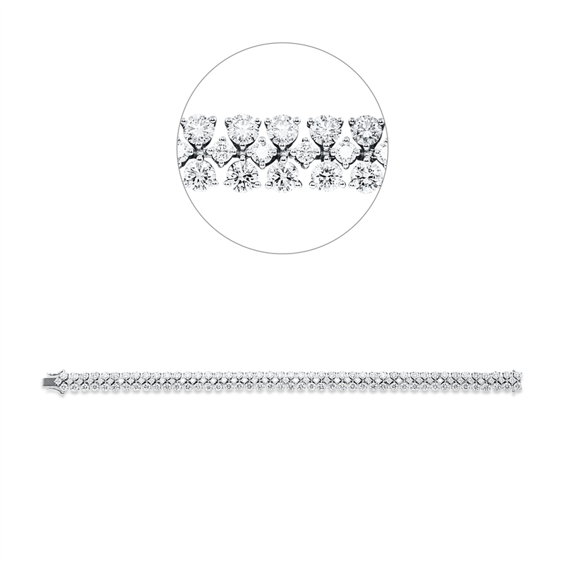 Armband 18 kt WG, 135 Brill. 10,51 ct, TW-pi