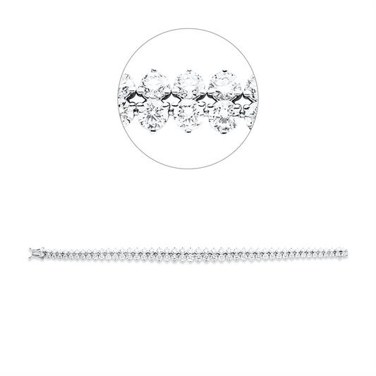Armband 18 kt WG, 92 Brill. 13,35 ct, TW-si