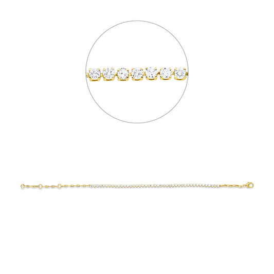 Armband 18 kt GG, 43 Brill. 1,51 ct, TW-si