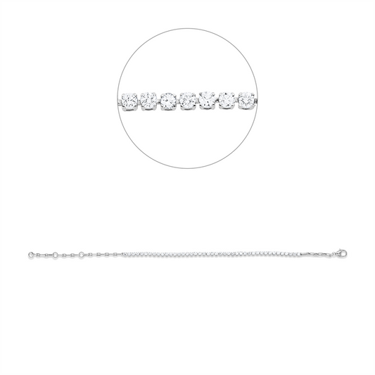 Armband 18 kt WG, 43 Brill. 1,51 ct, TW-si