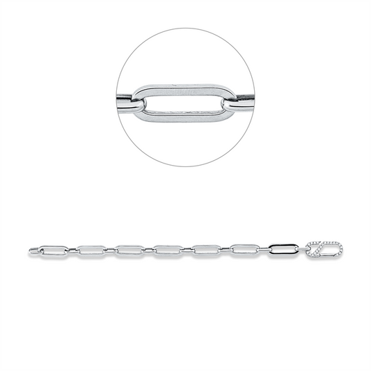 Armband 14 kt WG, 24 Brill. 0,32 ct, TW-si