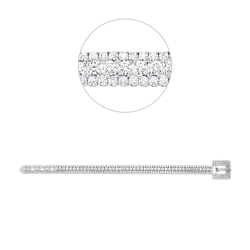 Armband 18 kt WG, 354 Brill. 15,90 ct, TW-vsi