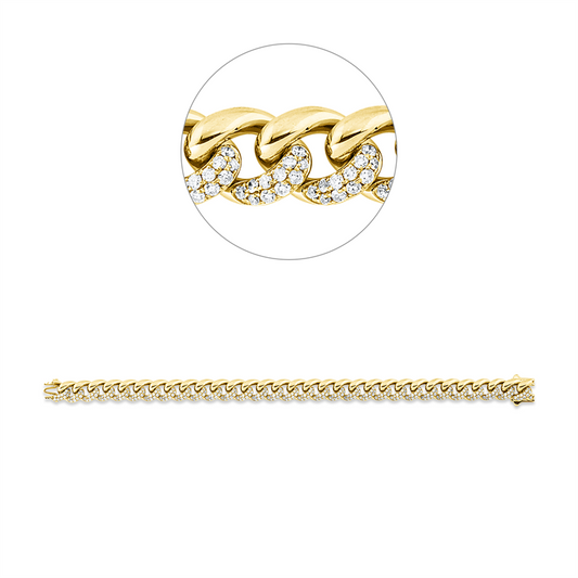 Armband 18 kt GG, 343 Brill. 2,85 ct, W-pi