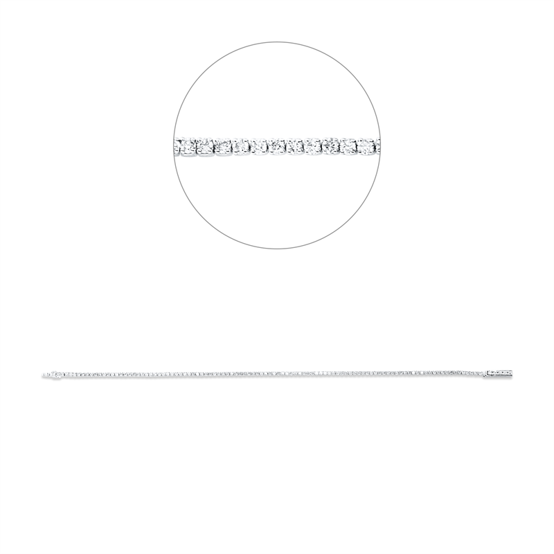 Armband 18 kt WG, 108 Brill. 1,11 ct, TW-si