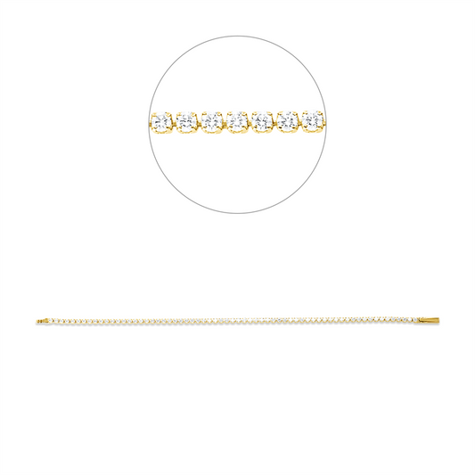 Armband 18 kt GG, 65 Brill. 1,92 ct, TW-si