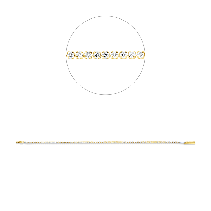 Armband 18 kt GG, 84 Brill. 1,43 ct, W-pi