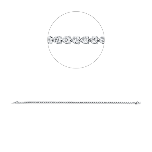 Armband 18 kt WG, 62 Brill. 3,13 ct, TW-si