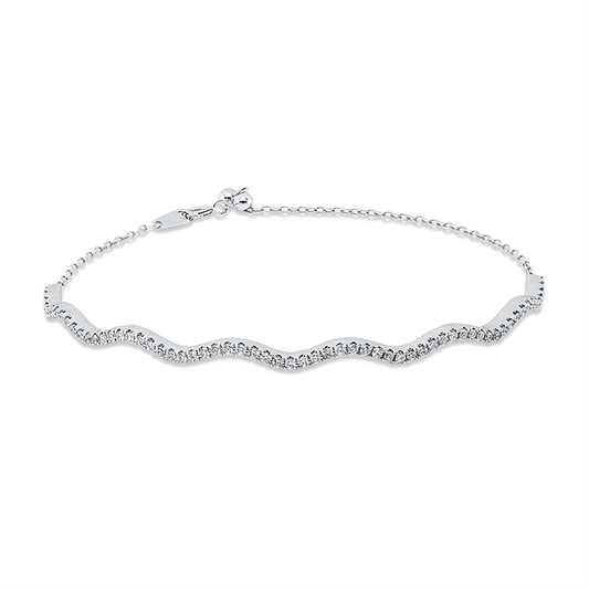 Armband 18 kt WG, 65 Brill. 0,46 ct, TW-pi