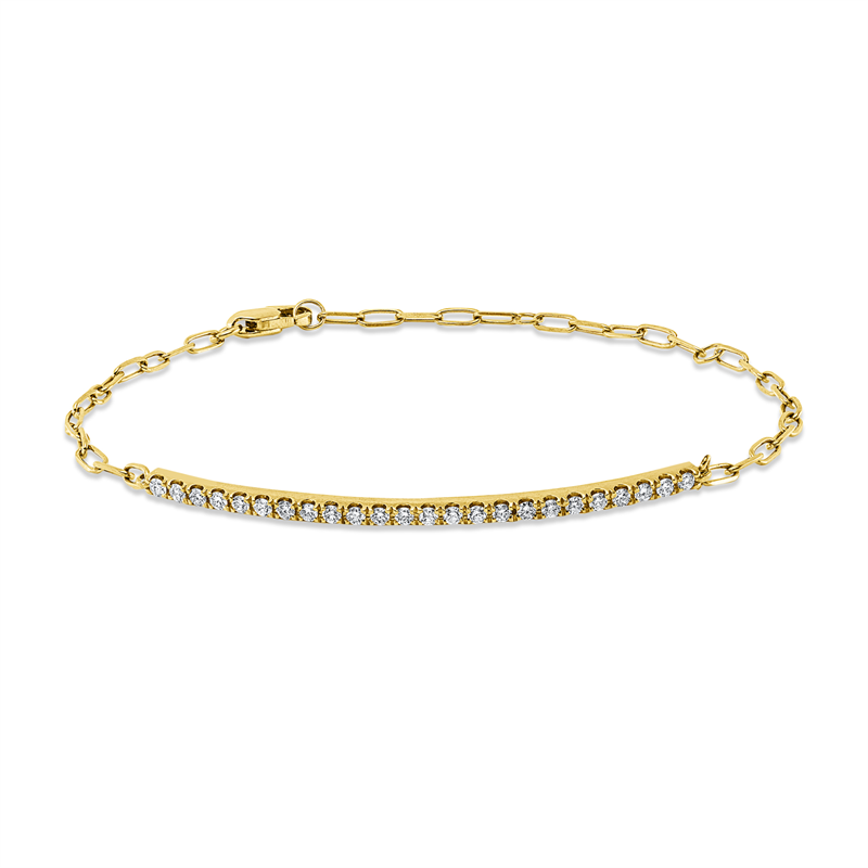 Armband 18 kt GG, 24 Brill. 0,30 ct, TW-si
