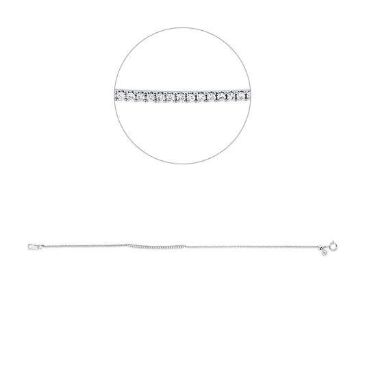 Armband 18 kt WG, 25 Brill. 0,15 ct, TW-pi