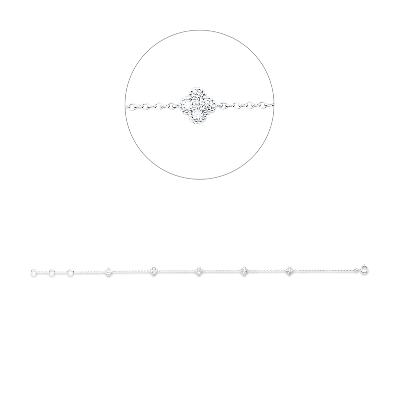 Armband 18 kt WG, 25 Brill. 0,31 ct, W-si