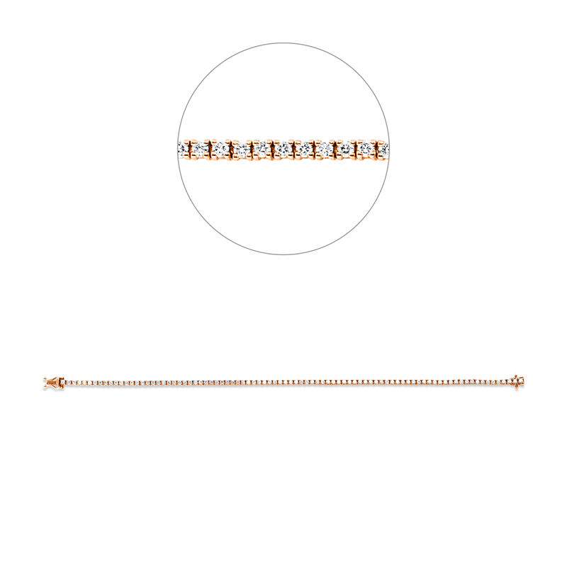 ABVERKAUF Armband 18 kt RG, 87 Brill. 1,57 ct, TW-si