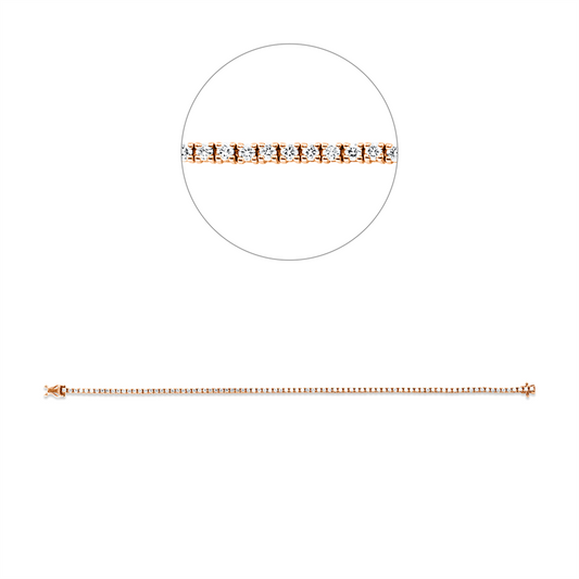 ABVERKAUF Armband 18 kt RG, 87 Brill. 1,57 ct, TW-si