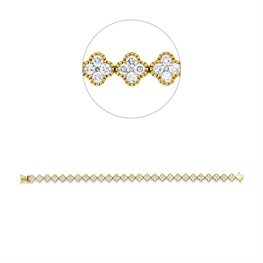 Armband 18 kt GG, 135 Brill. 4,31 ct, TW-si