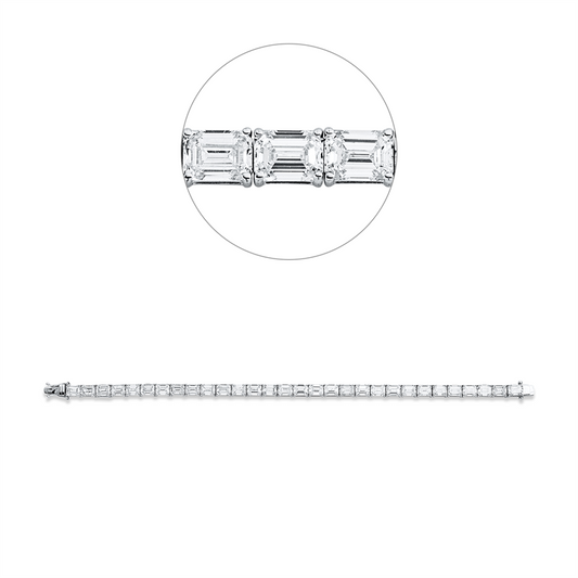 Armband 18 kt WG, 30 Sm.schliff 21,27 ct, TW-si