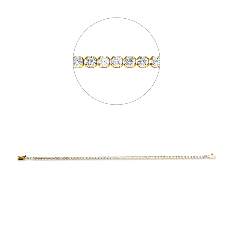 Armband 14 kt GG, 63 Brill. 3,49 ct, TW-si