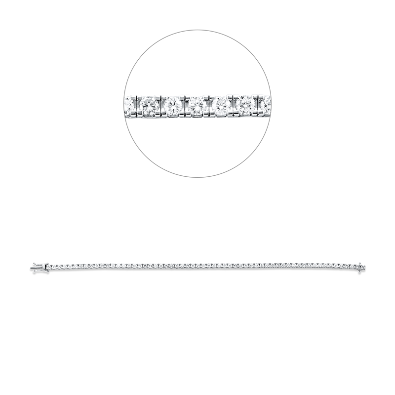 Armband 18 kt WG, 60 Brill. 3,04 ct, TW-si