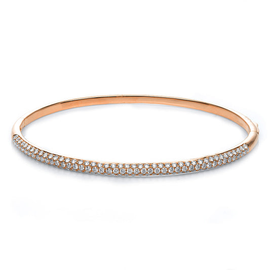 Armreif 18 kt RG, 133 Brill. 1,50 ct, TW-vsi/si