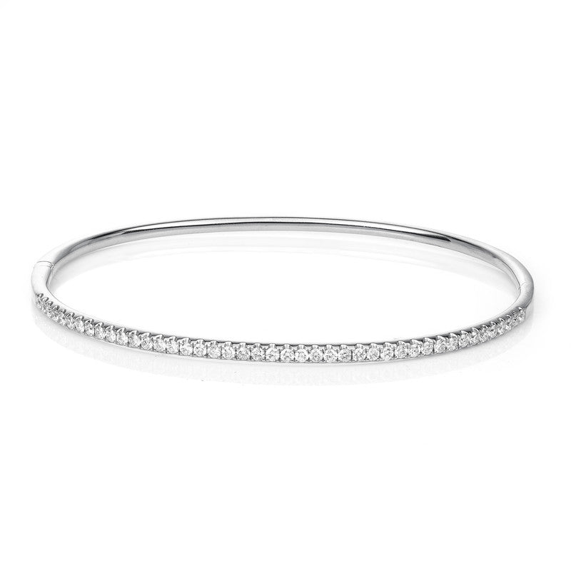 Armreif 18 kt WG, 43 Brill. 0,78 ct, TW-si