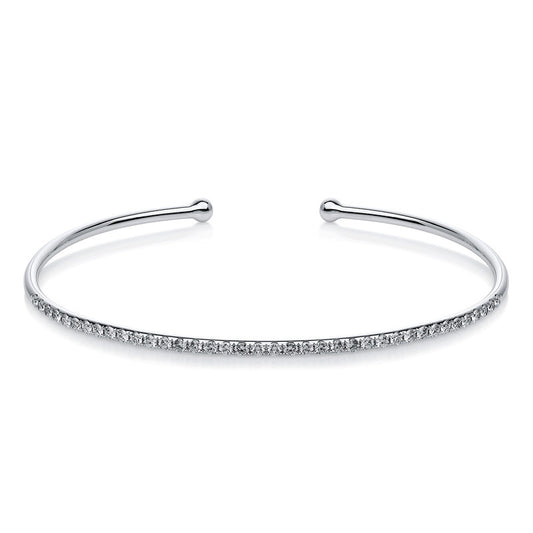 Armreif 18 kt WG, 38 Brill. 0,57 ct, TW-si