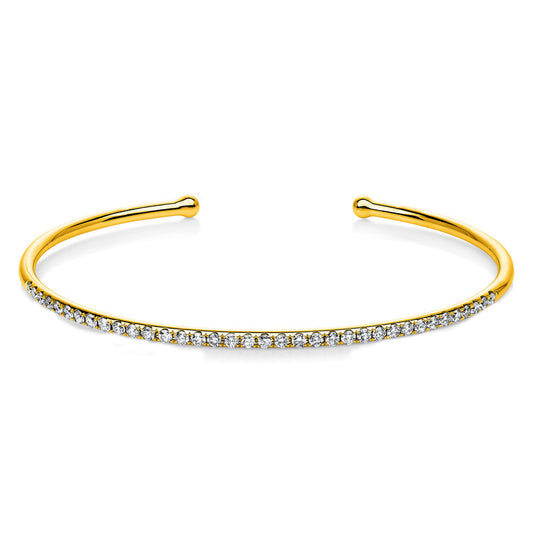 Armreif 18 kt GG, 36 Brill. 0,65 ct, TW-si