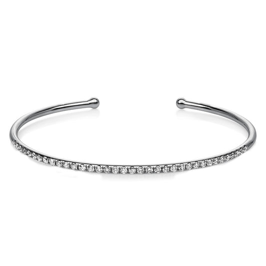 Armreif 18 kt WG, 36 Brill. 0,63 ct, TW-si