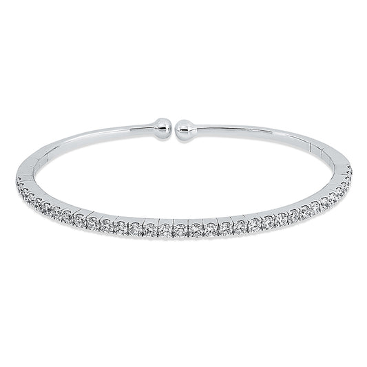 Armreif 18 kt WG, 33 Brill. 2,14 ct, TW-vsi