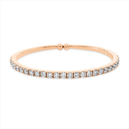 Armreif 18 kt RG, 26 Brill. 3,86 ct, TW-vsi