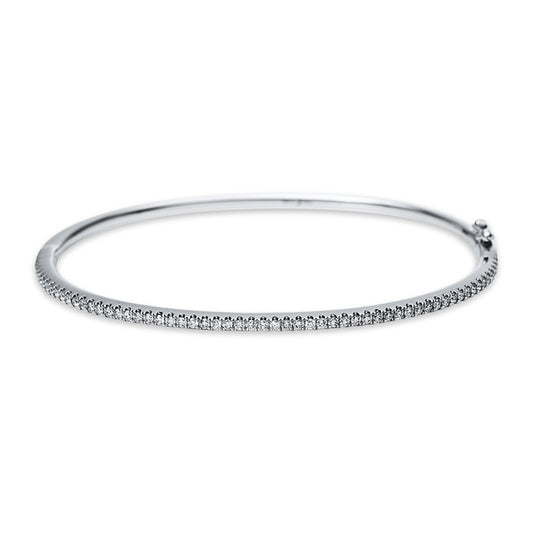 Armreif 18 kt WG, 58 Brill. 0,63 ct, TW-si