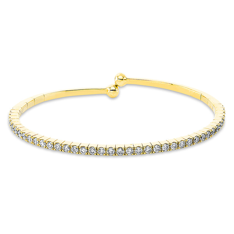 Armreif 18 kt GG, 40 Brill. 1,32 ct, TW-vsi