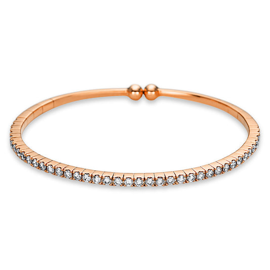 Armreif 18 kt RG, 40 Brill. 1,36 ct, TW-vsi