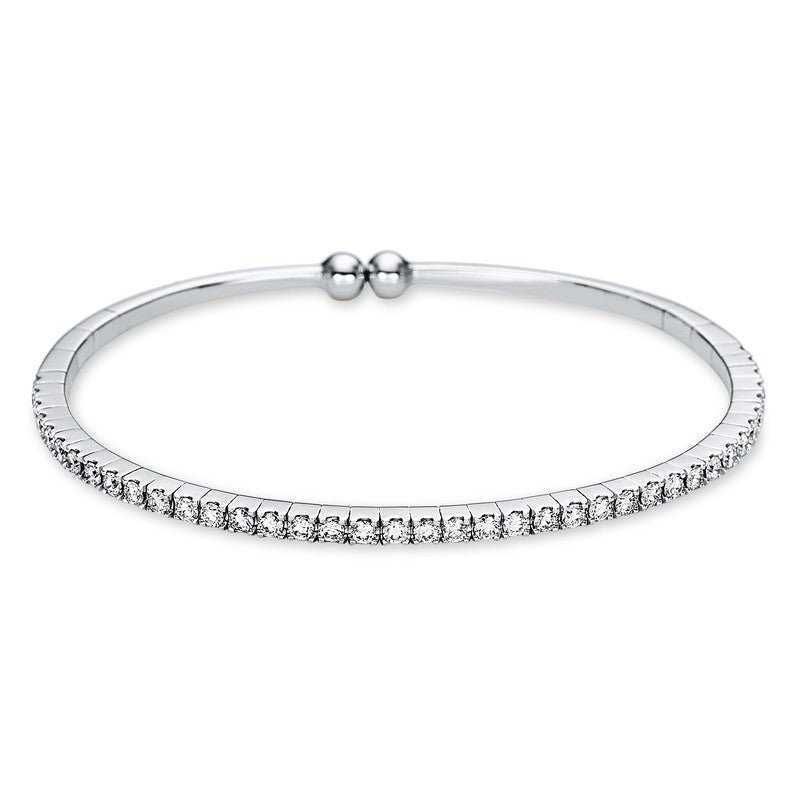 Armreif 18 kt WG, 40 Brill. 1,40 ct, TW-vsi