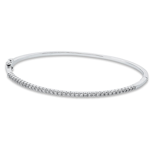 Armreif 18 kt WG, 37 Brill. 0,48 ct, TW-si