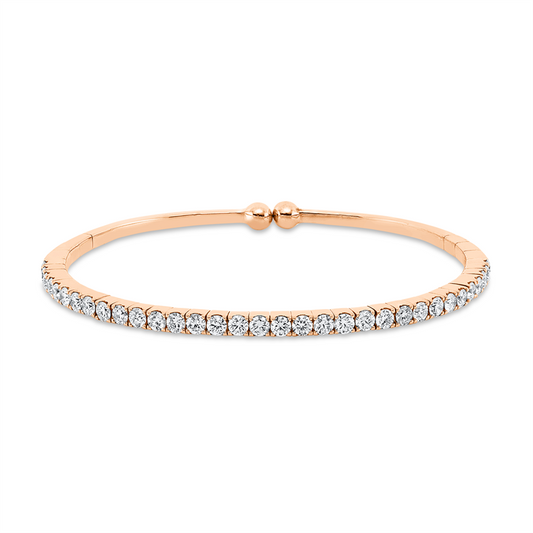 Armreif 18 kt RG, 33 Brill. 2,10 ct, TW-vsi