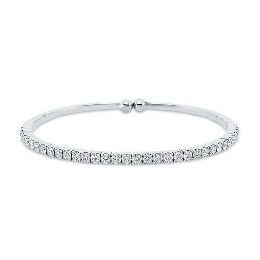 Armreif 18 kt WG, 33 Brill. 2,14 ct, TW-vsi