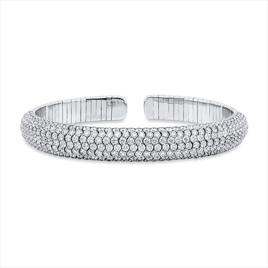 Armreif 18 kt WG, 301 Brill. 9,18 ct, TW-vsi