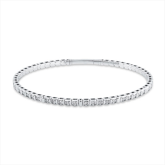 Armreif 18 kt WG, 50 Brill. 1,68 ct, TW-si