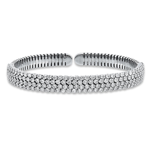 Armreif 18 kt WG, 160 Brill. 5,29 ct, TW-vsi