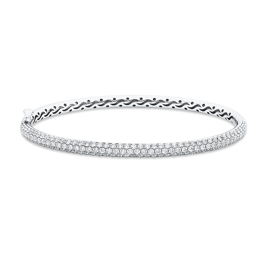 Armreif 18 kt WG, 145 Brill. 2,32 ct, TW-vsi/si
