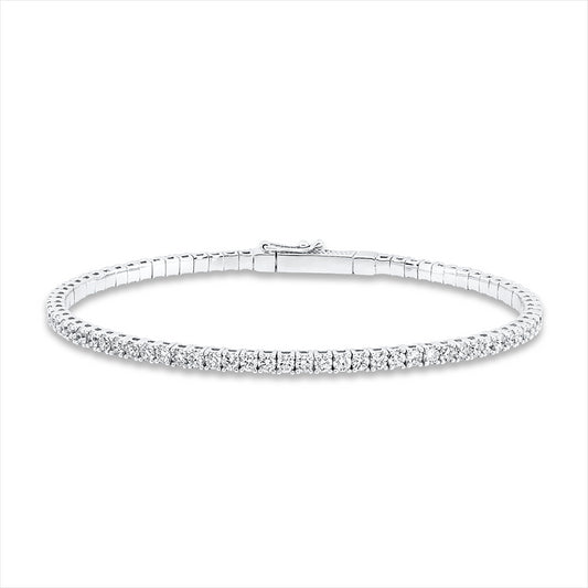 Armreif 18 kt WG, 73 Brill. 2,87 ct, TW-si