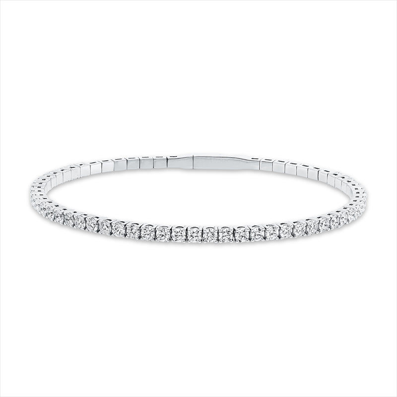 Armreif 18 kt WG, 45 Brill. 2,89 ct, TW-si