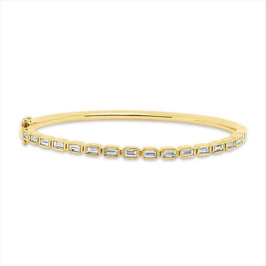 Armreif 14 kt GG, 16 Sm.schliff 1,62 ct, TW-si