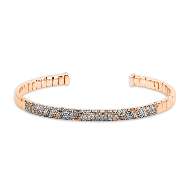 Armreif 14 kt RG, 287 Dia. 0,79 ct, TW-pi